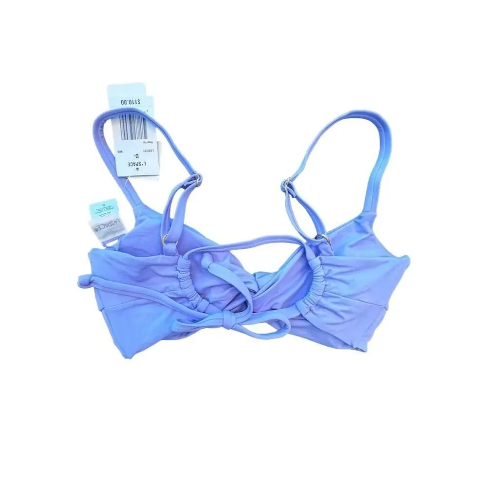 L*Space Nancy Lee‎ Shimmer Ringo Bikini Top Light Purple Women's Size D